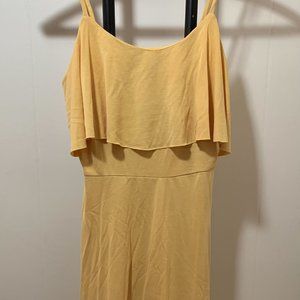 NWT Forever 21 Butter Yellow Ruffle Sleeveless Dress - sz Small